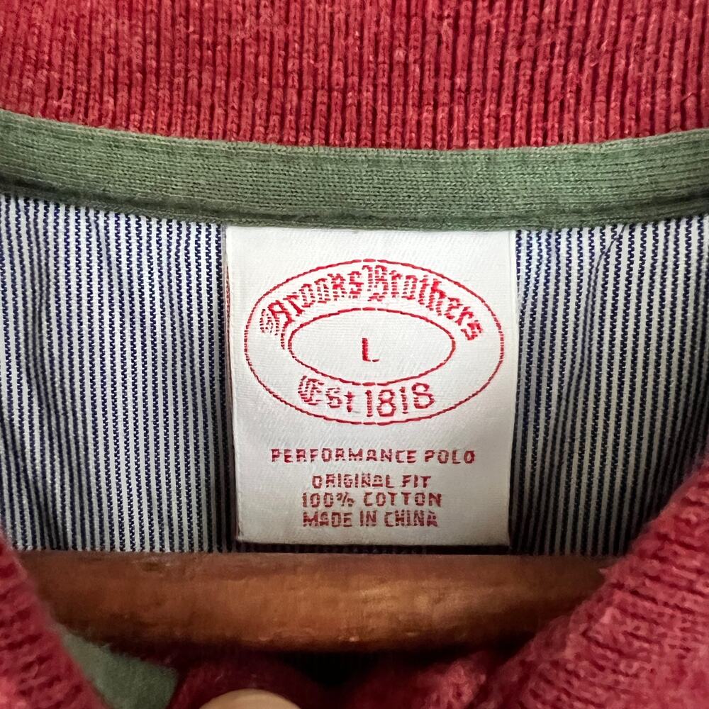 Brooks Brothers Men's Red LS Polo Shirt L - Picture 4 of 6